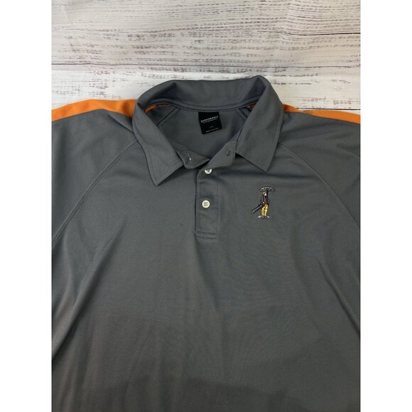 Dunning Performance Golf Polo Shirt Men XL Gray Poly Short Sleeve Golfer Logo - Picture 9 of 12